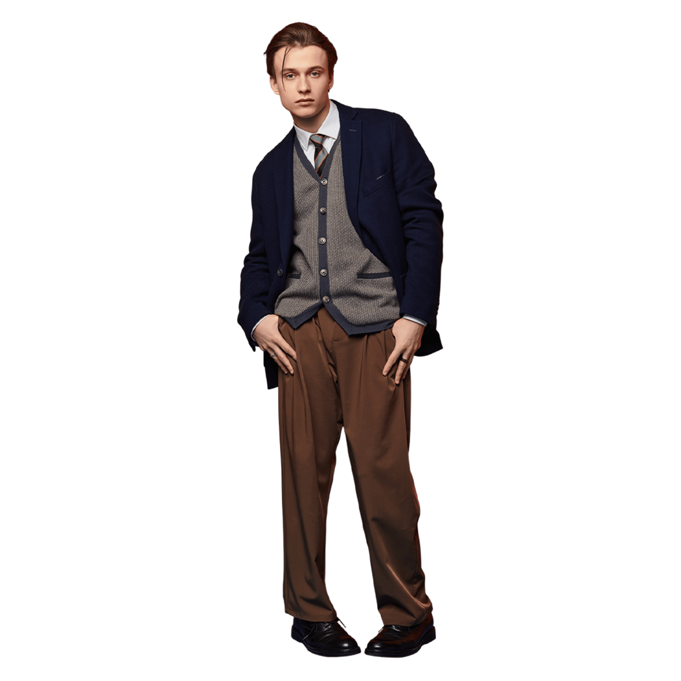Navy Layered Poise